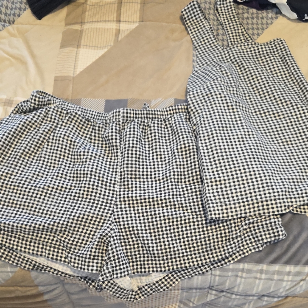 a new day Black and White Gingham Women Shorts